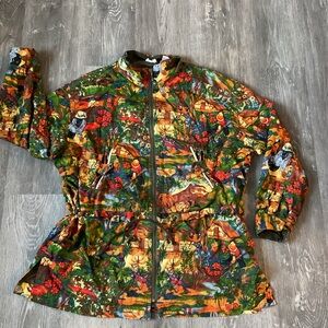 Vintage Line up for sport Vibrant Green Utility Jacket